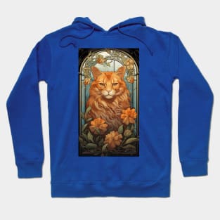 Ginger Snap Art Nouveau Cat Hoodie